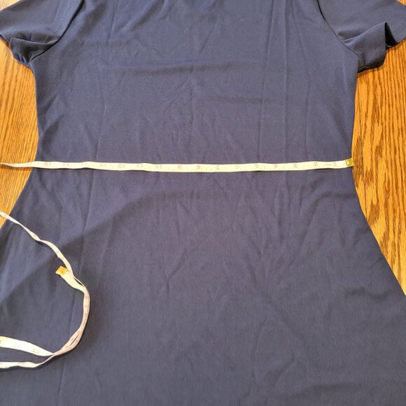 (4‎ For $20) Navy Scoop Neck Short Sleeve Dress - Picture 6 of 7